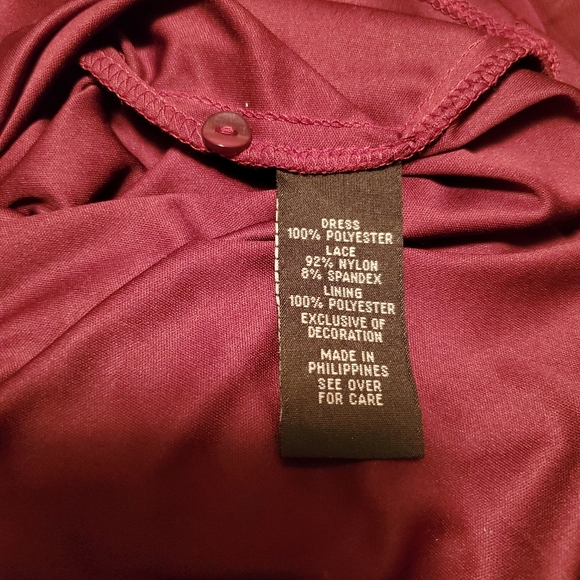 BCX Burgandy Lace Dress - Picture 13 of 13